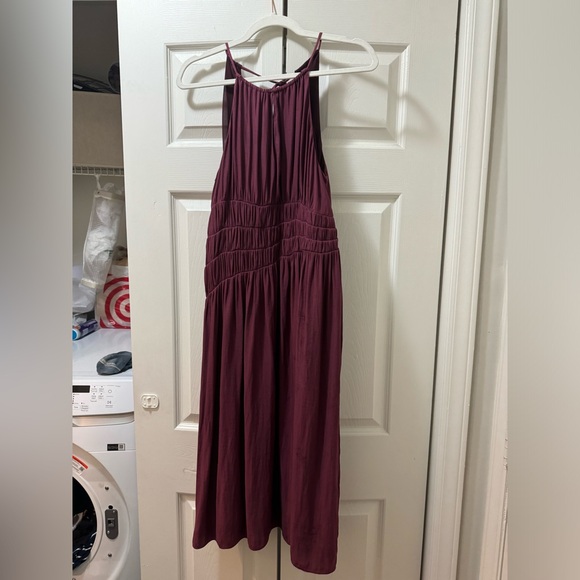 Anthropologie Smocked Halter Midi Dress - Picture 5 of 8